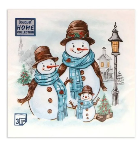 BOUQUET Home collection салфетки столовые нг дружная семья 3сл. 20шт